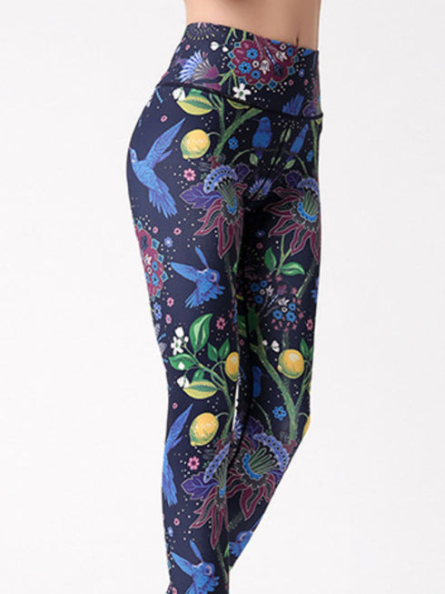 Printed High Waist Active Leggings - Odaingerous
